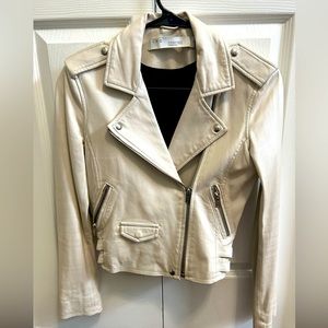 IRO pearly white Ashville leather jacket